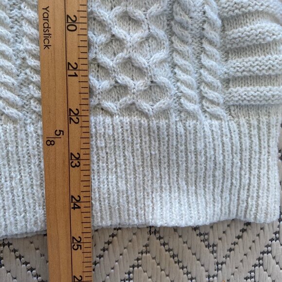 Aelfric Eden Cream Cable Knit Crewneck Sweater - Picture 7 of 7